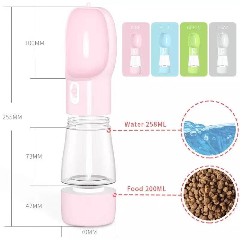 2 IN 1 PORTABLE PET FEEDER - PINK-8