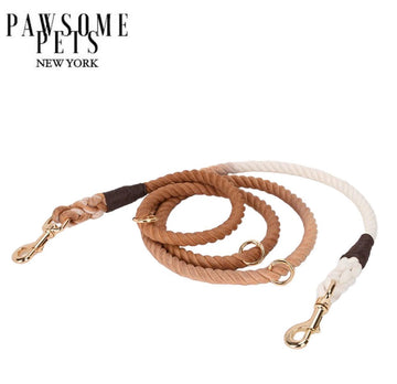 HANDS-FREE Dog Rope Leash - Ombré Brown