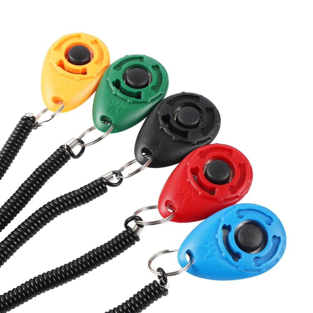 Dog Training Clicker Pet Cat Plastic New Dogs Click Trainer Aid Tools Adjustable Wrist Strap Sound Key Chain Dog Supplies-3