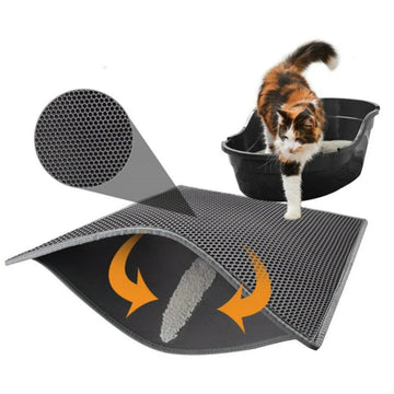 Pet CAT LITTER MAT Waterproof, Double Layer Pad