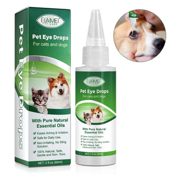 ELAIMEI Pet Eye Stains Remover / TEAR CLEANER Wash Relieves Irritation