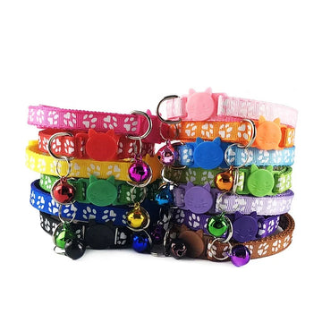 19 Colors Paws Printing BREAKAWAY CAT COLLAR