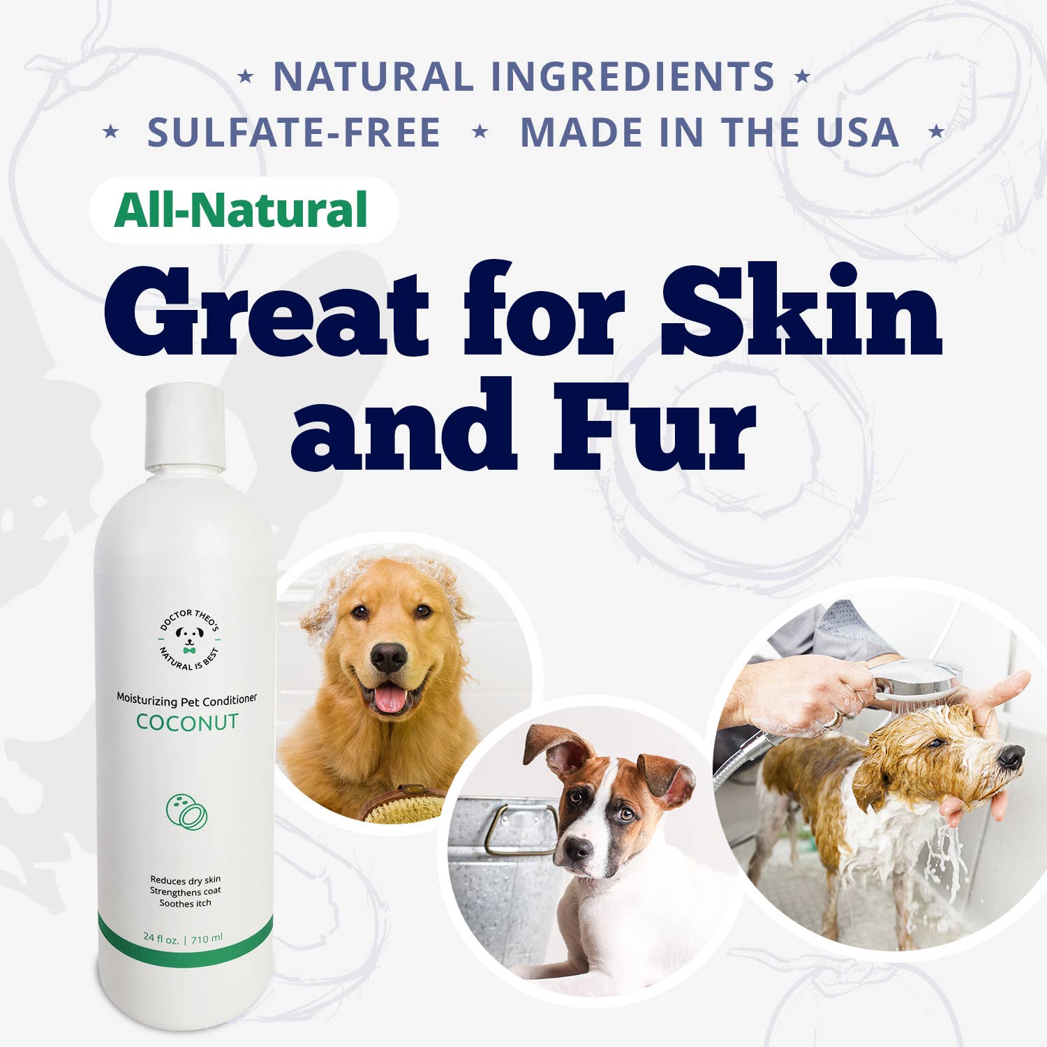 USA Made Pet Conditioner Coconut-2