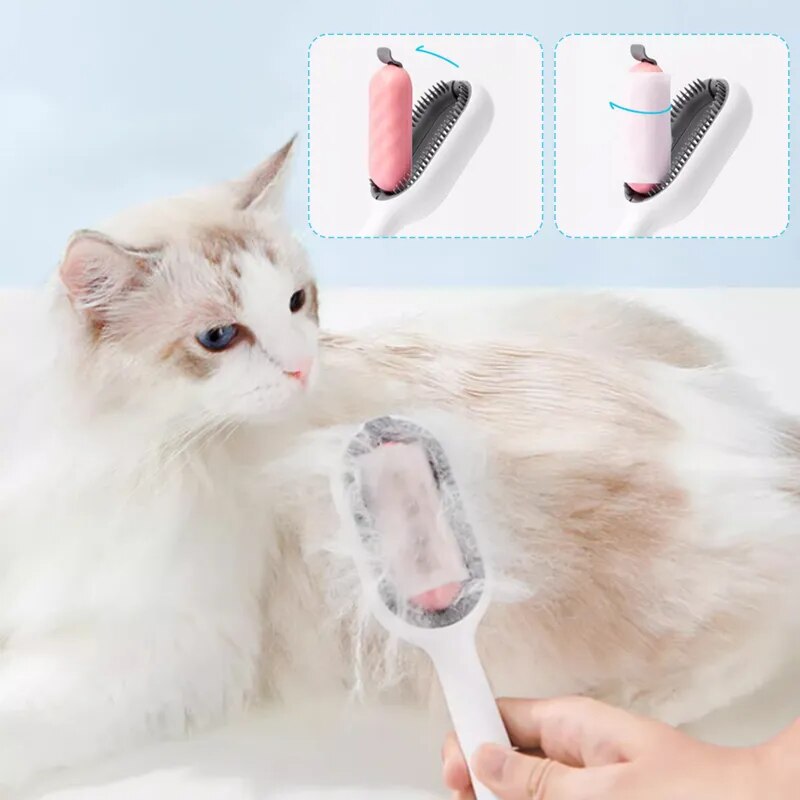 Pet Grooming Brush Self Cleaning Cat Brush General Double Side Sticky Floating Hair Comb Pet Hair Remover 고양이 빗 Brosse Chat-1