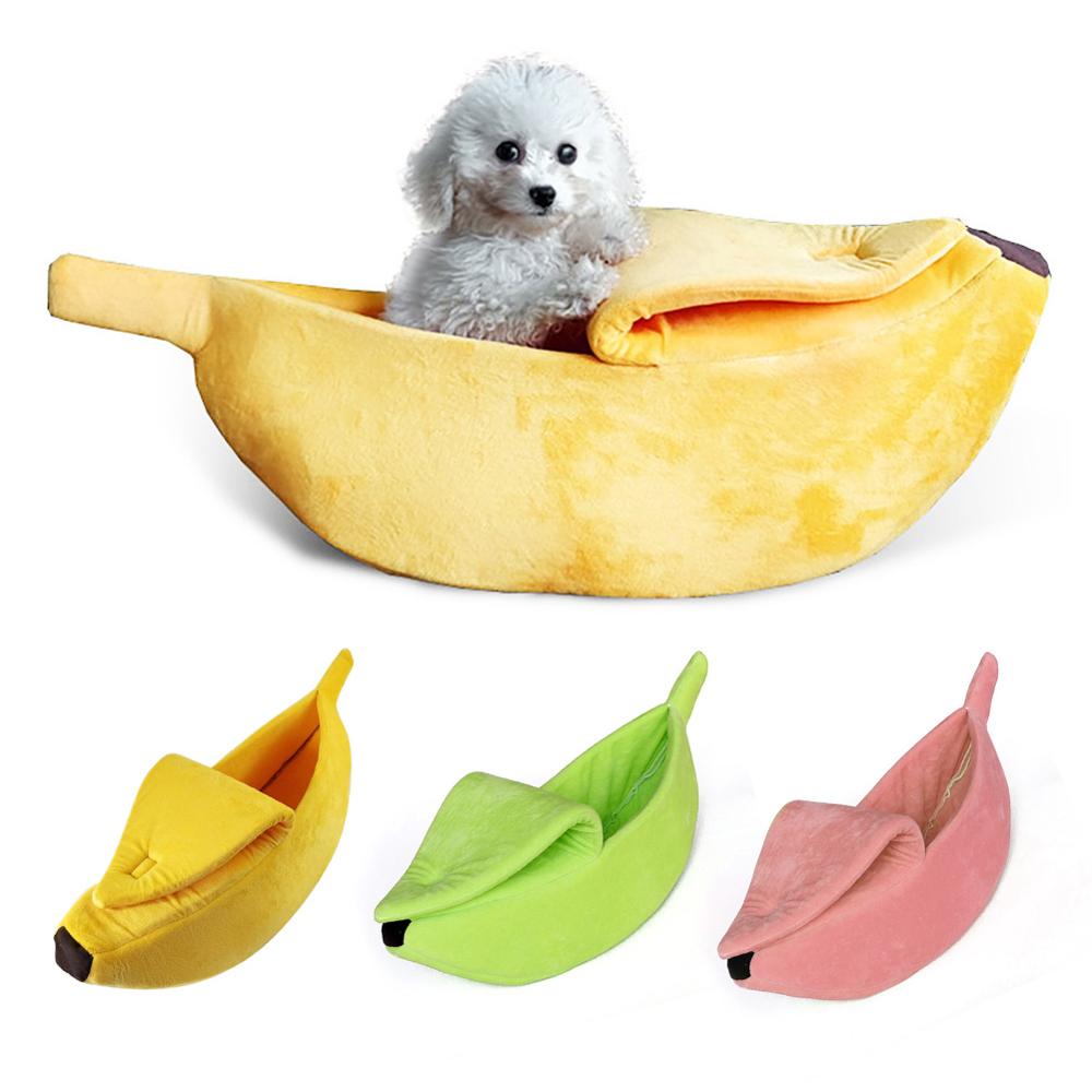 Banana Pet Dog Cat Bed Mat House Puppy Dog Cozy Puppy Kennel Warm Pet Basket Mat Beds Cat House Pet Supplies-1