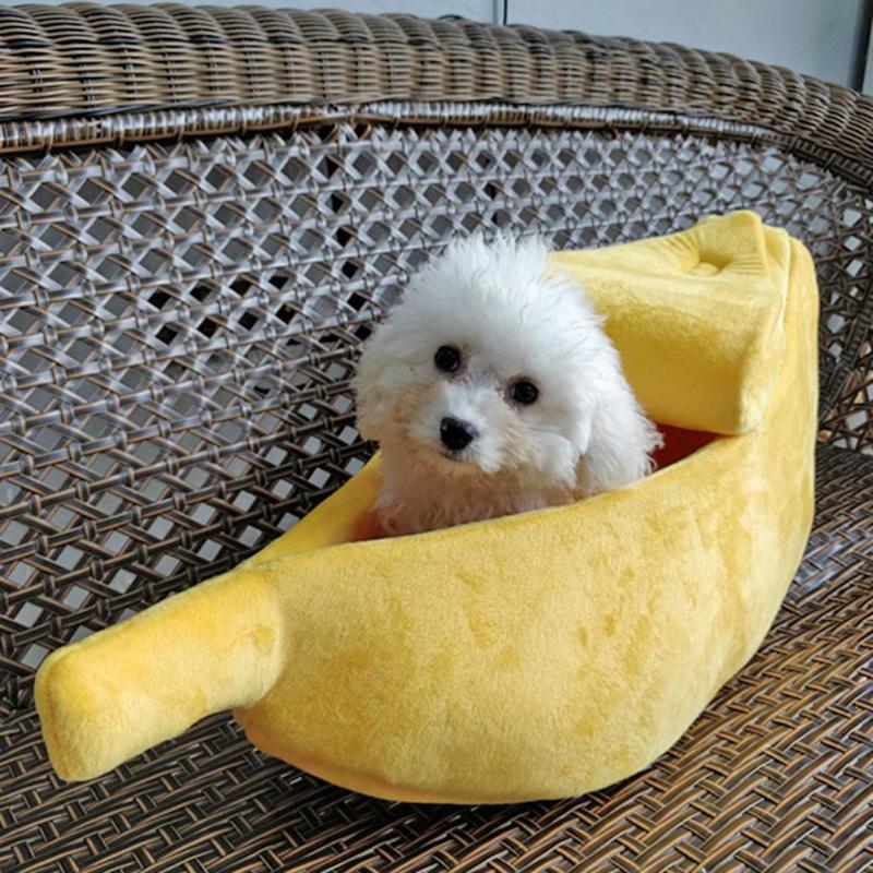 Banana Pet Dog Cat Bed Mat House Puppy Dog Cozy Puppy Kennel Warm Pet Basket Mat Beds Cat House Pet Supplies-14