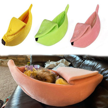 Banana Pet Dog Cat Bed Mat House Puppy Dog Cozy Puppy Kennel Warm Pet Basket Mat Beds Cat House Pet Supplies-0