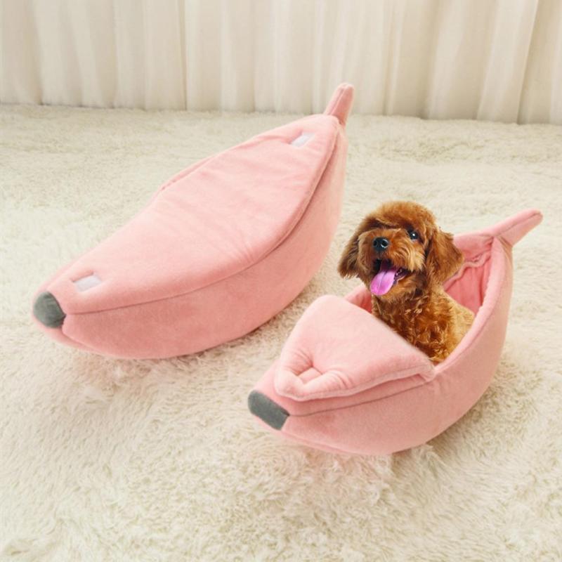 Banana Pet Dog Cat Bed Mat House Puppy Dog Cozy Puppy Kennel Warm Pet Basket Mat Beds Cat House Pet Supplies-12