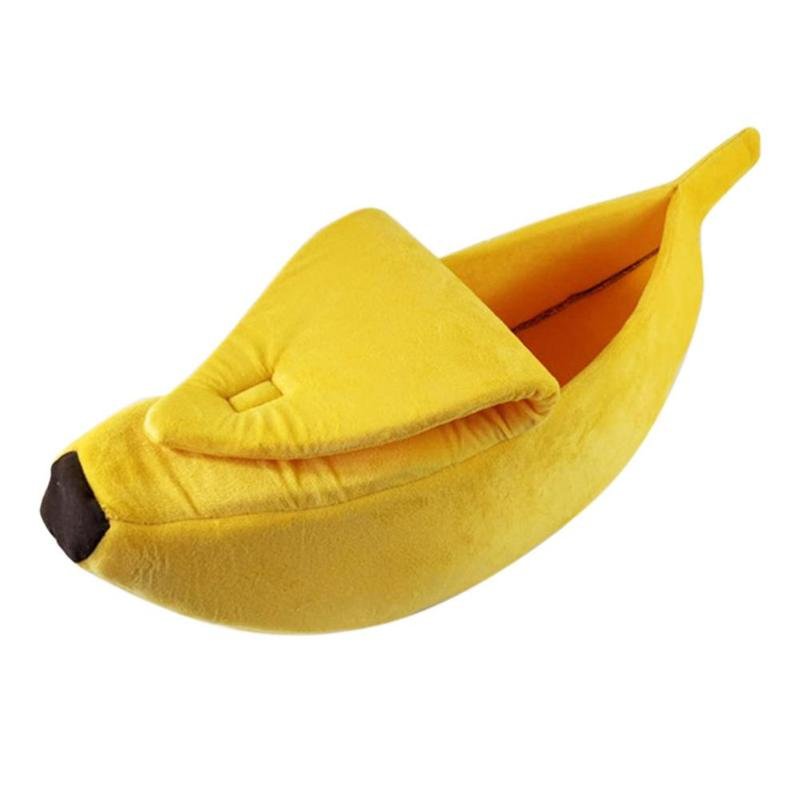 Banana Pet Dog Cat Bed Mat House Puppy Dog Cozy Puppy Kennel Warm Pet Basket Mat Beds Cat House Pet Supplies-3