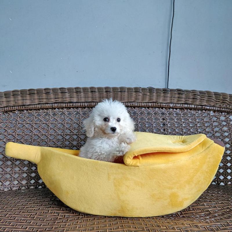 Banana Pet Dog Cat Bed Mat House Puppy Dog Cozy Puppy Kennel Warm Pet Basket Mat Beds Cat House Pet Supplies-8