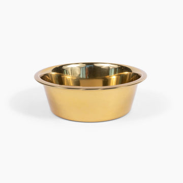 Durable Gold Stainless Steel Heavy DOG BOWL