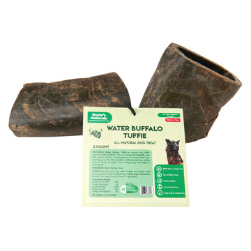 WATER BUFFALO Horn Section/Tuffie Dog Chews  2 Count/10 oz