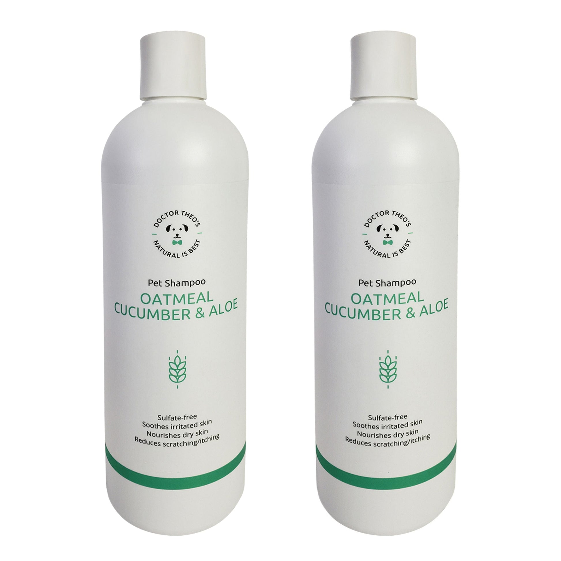 Dr. Theo's Dog Shampoo - Oatmeal, Cucumber & Aloe - 16 oz (2-Pack)-0