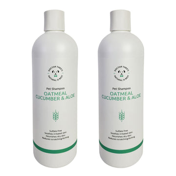 Dr. Theo's Dog SHAMPOO - Oatmeal, Cucumber & Aloe - 16 oz (2-Pack)