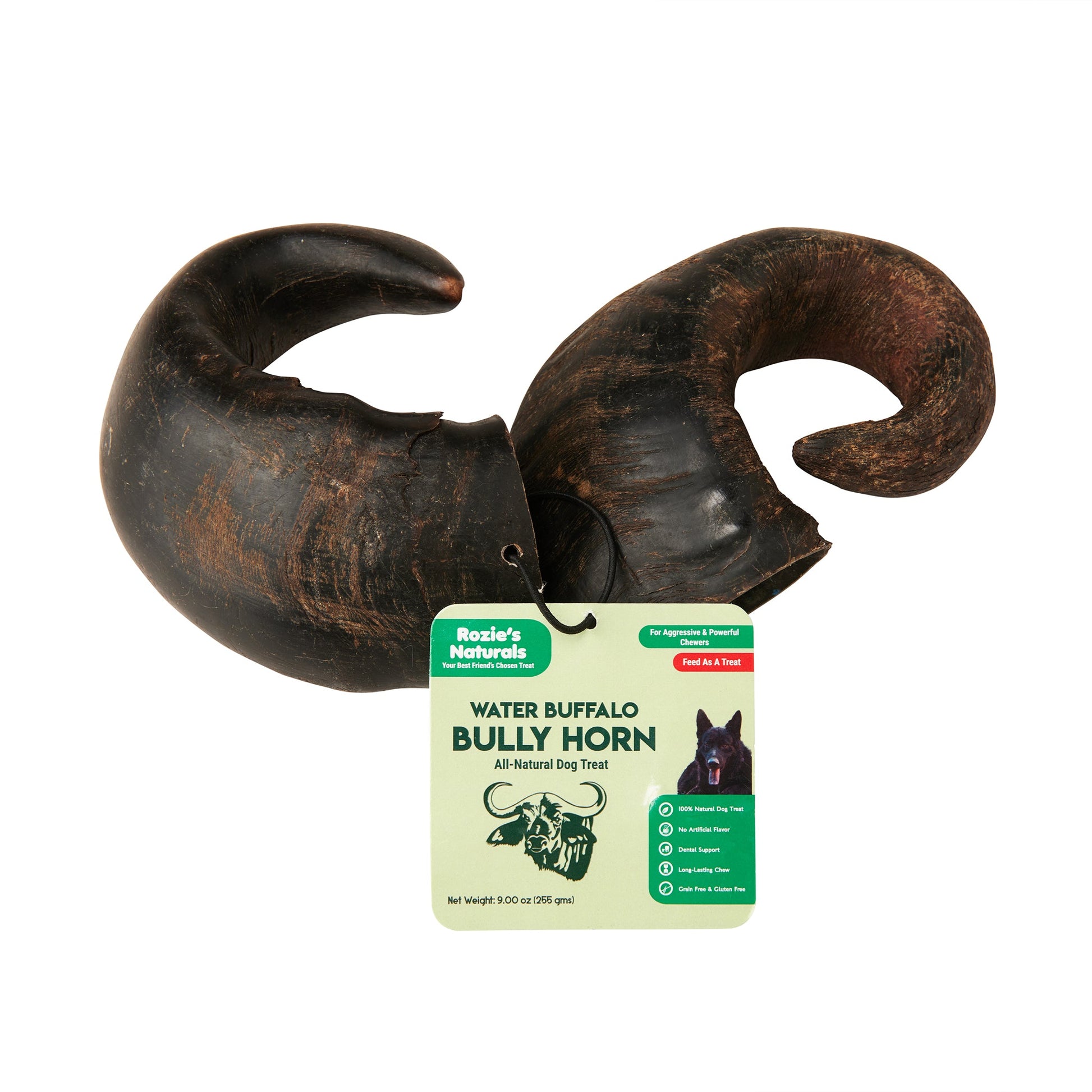 Water Buffalo Horn Dog Chews-2 Count-15 oz (WSP)-1