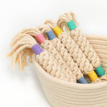 Rainbow Candy Macrame Rope Pet Toy-0