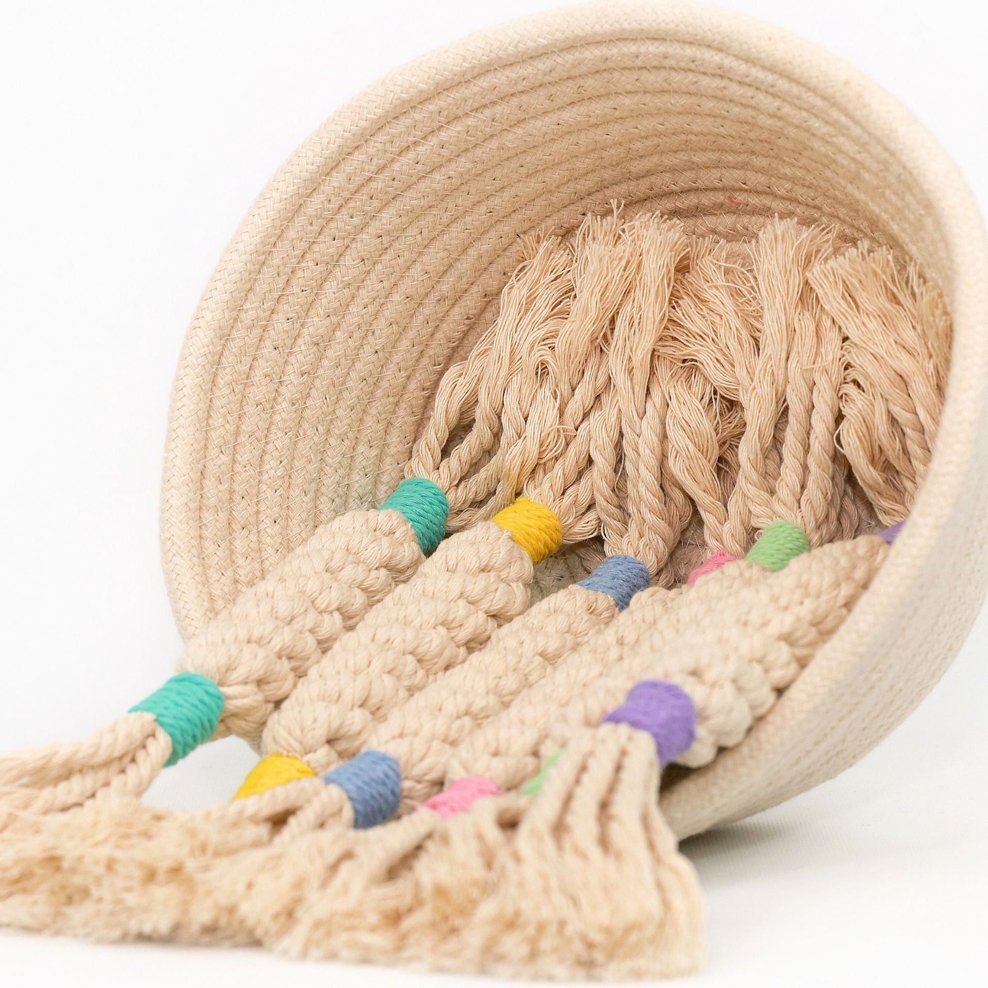 Rainbow Candy Macrame Rope Pet Toy-2