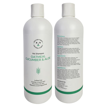 Eco-Friendly Dog SHAMPOO - Oatmeal, Cucumber & Aloe - 16 oz.