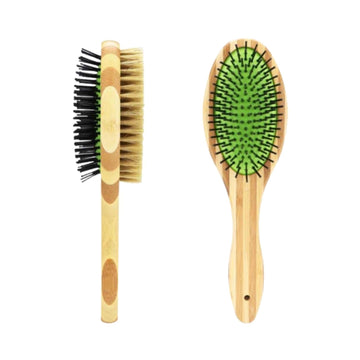 Eco-Friendly Dual Sided Dog BAMBOO GROOMING BRUSH