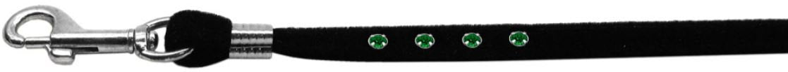 Dog, Puppy & Pet Leash, "Black Velvet Jeweled"-4