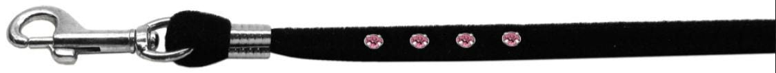 Dog, Puppy & Pet Leash, "Black Velvet Jeweled"-9